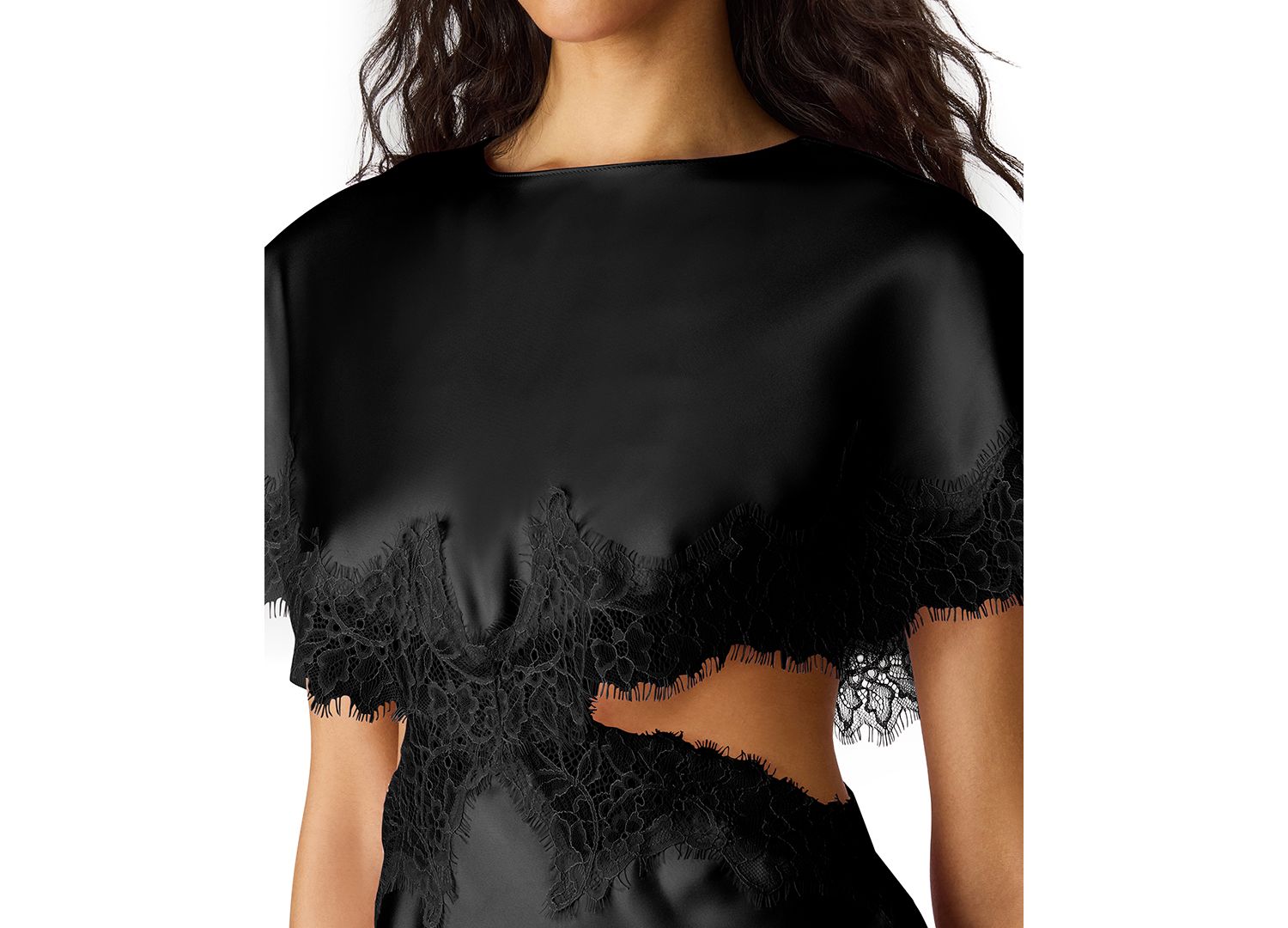 Women's Asymmetric Lace Trim Maycie Dress