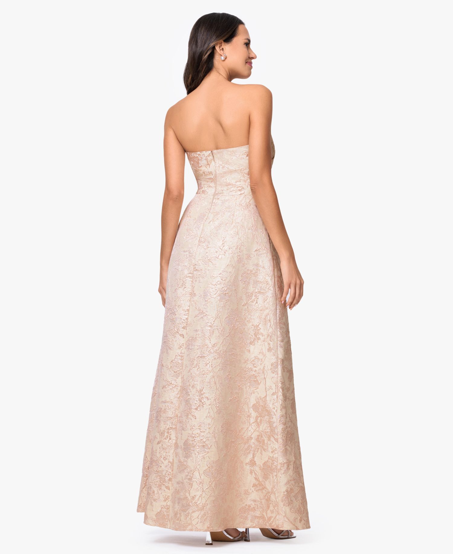 Petite Sleeveless Strapless Gown