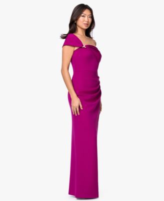 strapless open back dress Plus-Size Long Glitter Prom Dress CD252C Lavender / 16