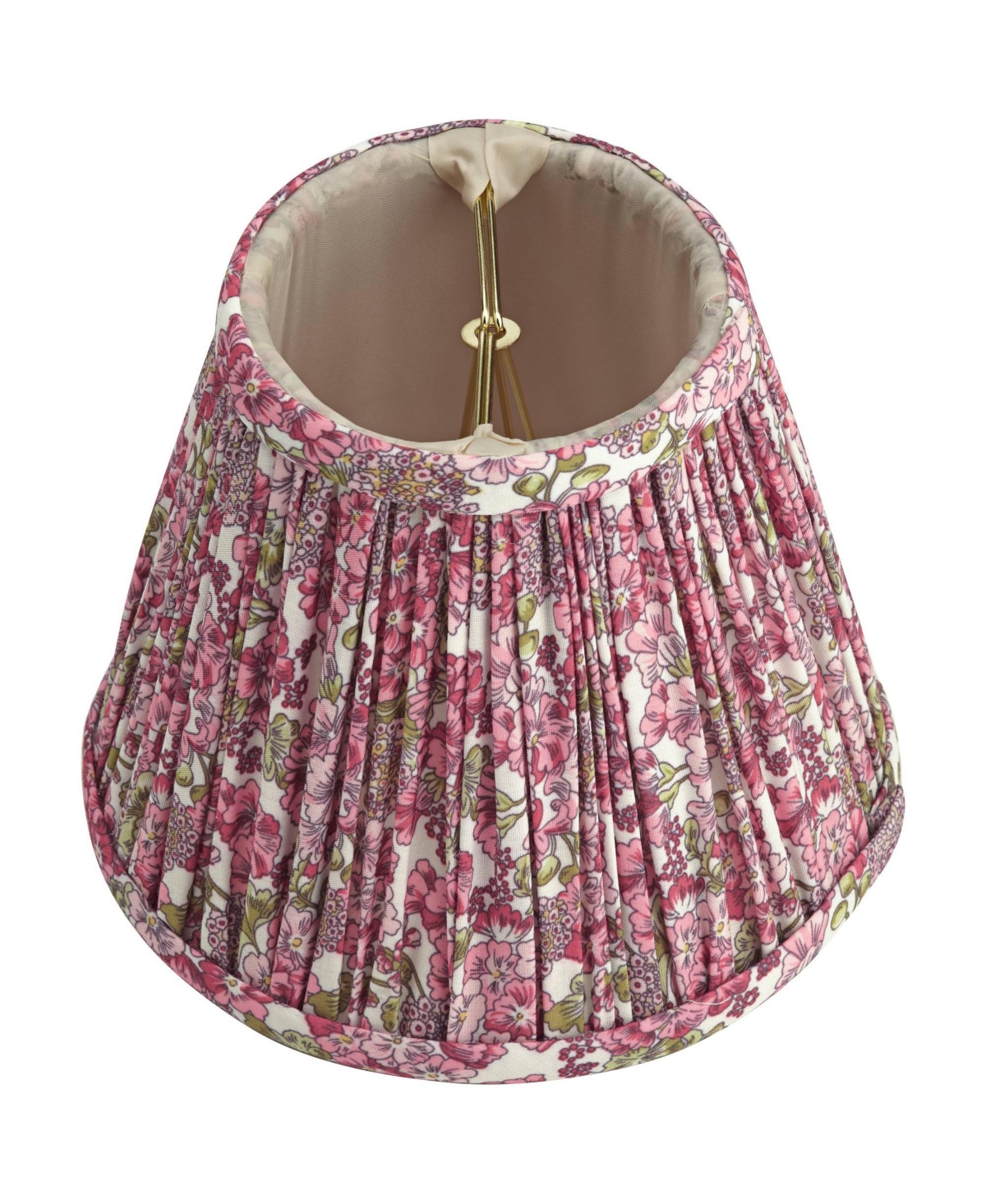 Springcrest Nelle 3 1 2 Top x 6 Bottom x 5 High x 5 Slant Print Lamp Shade Replacement Set of 4 Pleated Clip On Candelabra
