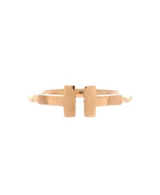 Pre-Owned Tiffany Co T Wire Ring - 18k rose gold 1100$