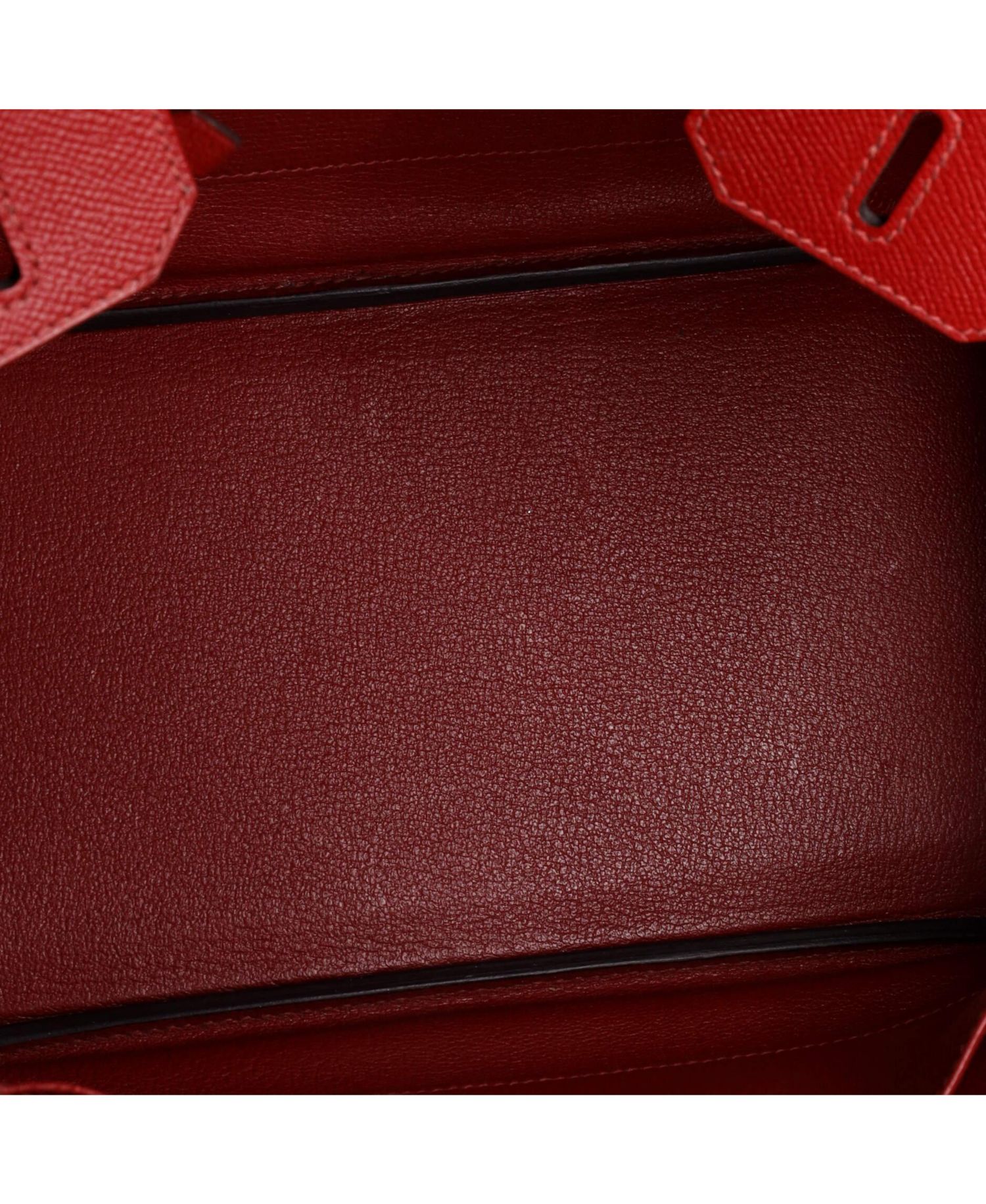 Birkin 30 Handbag Red Epsom with Palladium Hardware