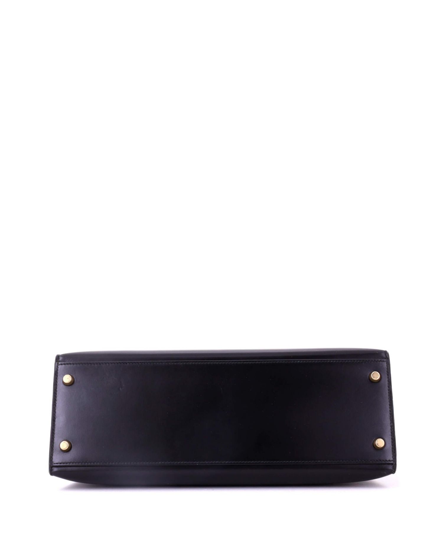 Kelly 32 Handbag Black Box Calf with Gold Hardware