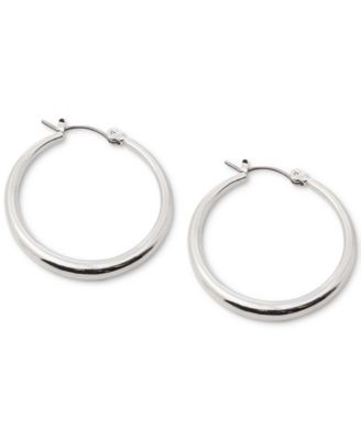 ralph lauren silver hoop earrings