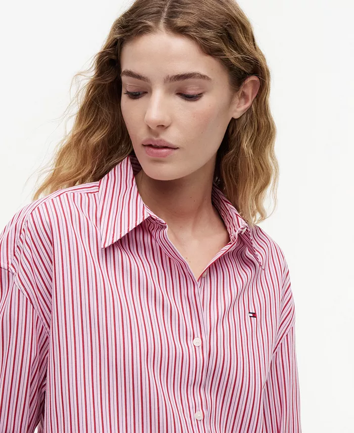 Women's Boxy Long-Sleeve Cotton Shirt - thumbnail 3