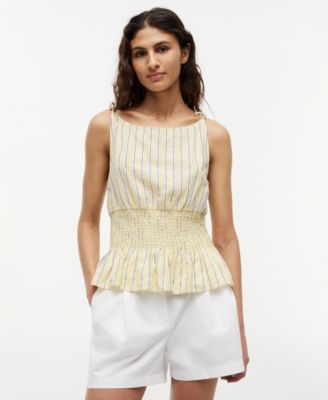 Women's Smocked Shoulder-Tie Top