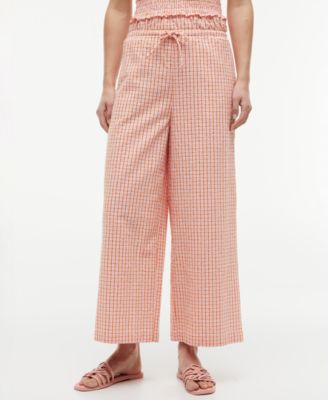 Women's Seersucker Straight Cotton Pants