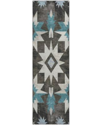 Mayfield Machine Washable AMF1893 2'3" x 7'6" Runner Area Rug