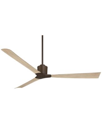 60" Lume Oak Damp Ceiling Fan with Remote