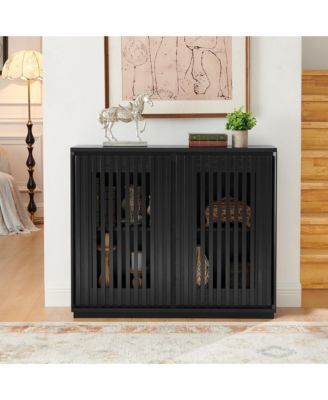 Modern Sideboard Cabinet with 2 Outlet Holes, Buffet Cabinet with Storage, Storage Cabinet