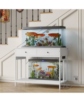 40 Gallon Double Aquarium/Reptile Tank Stand with Outlets
