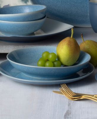 Colorwave Kiln Azure Coupe Pasta Bowls, Set of 4