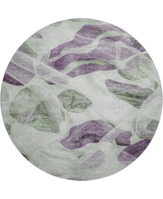 Addison - Mayfield Machine Washable AMF1863 8' x 8' Round Area Rug Aloe