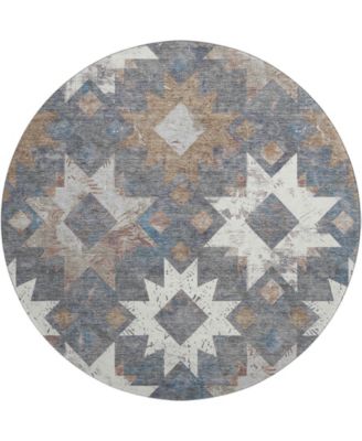 Mayfield Machine Washable AMF1879 8' x 8' Round Area Rug