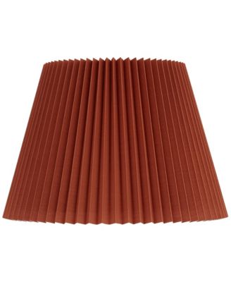 9" Top x 14 1/2" Bottom x 10" High x 10" Slant Lamp Shade Replacement Wide Pleated Spider Harp Finial