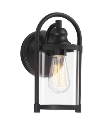Modern Outdoor Wall Light Fixture 10 1/4" Cylindrical Glass for Exterior House Porch Patio Deck Entryway