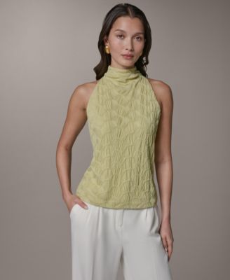 Women's Textured Mock Neck Top