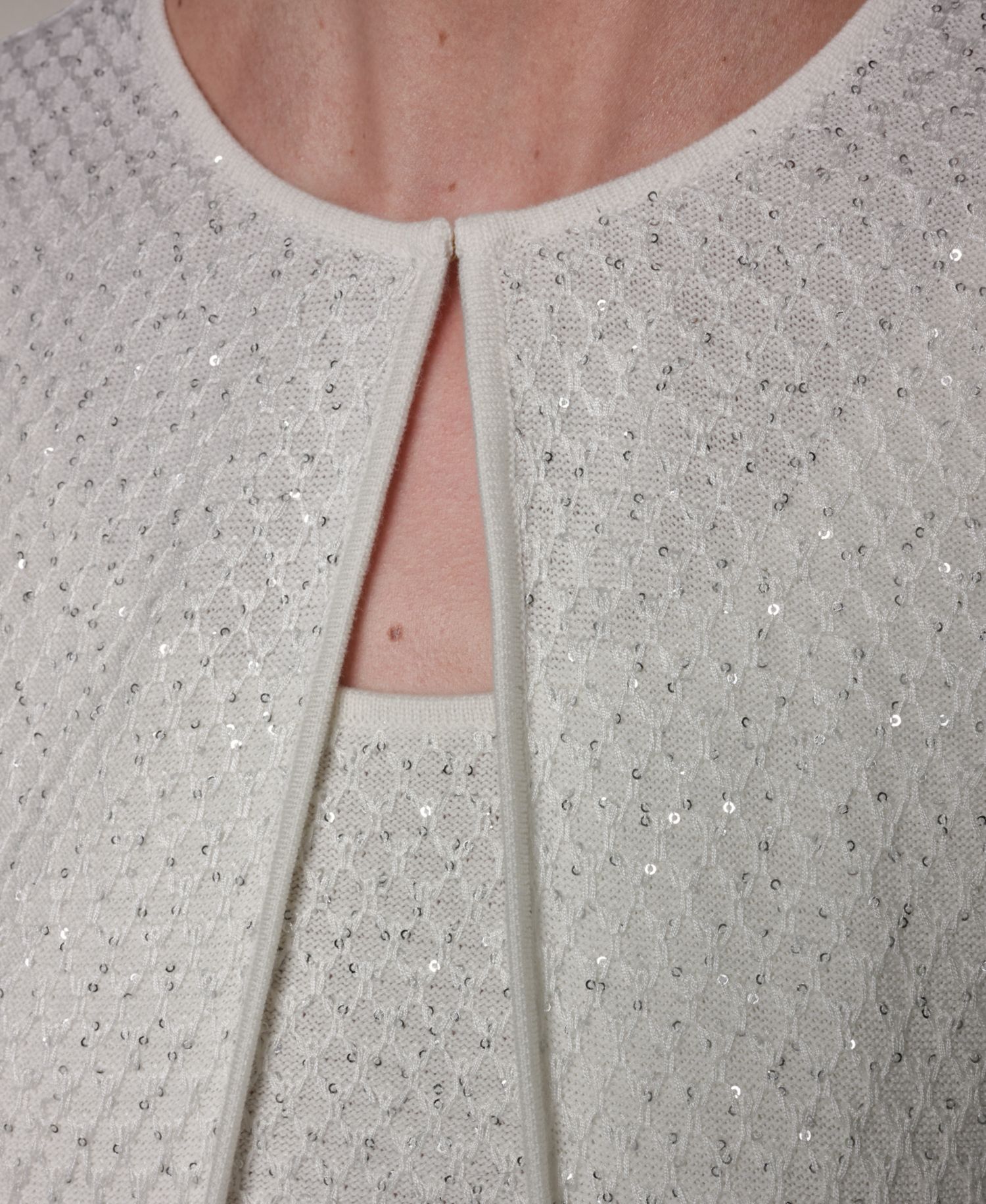 Women's Short-Sleeve Sequin Cardigan