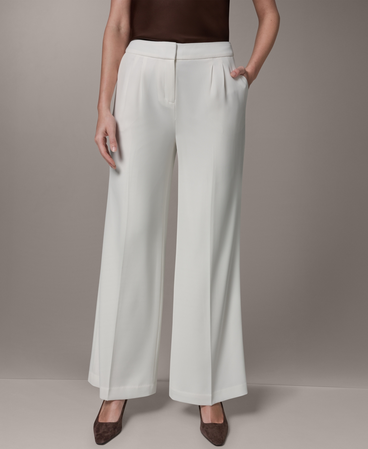 Donna Karan New York Women's Pleated High-Rise Pants