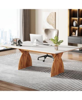 Executive Desk, Large Office Computer Desk with Heavy Duty Legs, Extra Long Desk