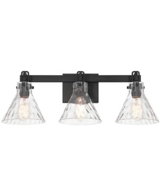 Ishii 26" High 3 Light Bathroom Vanity Wall Lamp Light Fixture Mount Over The Sink Mirror Matte