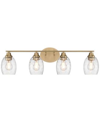 Possini Euro Stellan 30 1/2"W Satin Brass 4-Light Bath Vanity Light