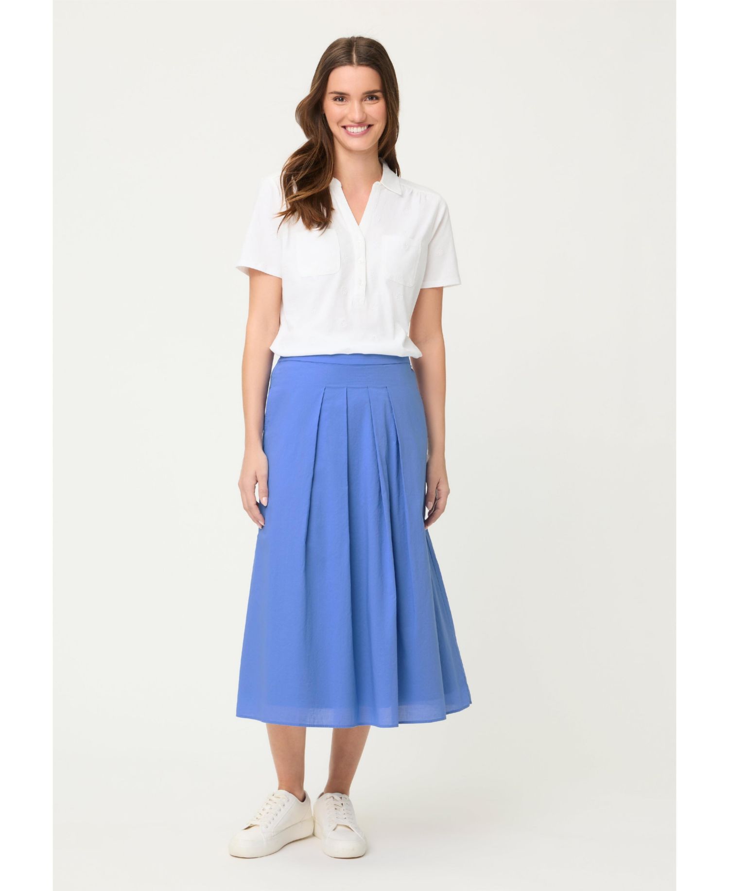 Women's Pleated Midi Skirt