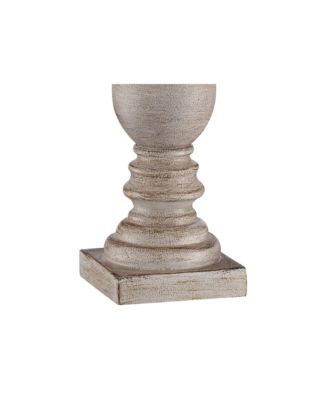 Patsy 26 1/2" Tall Candlestick Traditional Table Lamps Set of 2 WiFi Smart Socket White-Washed Wood Finish Living Room