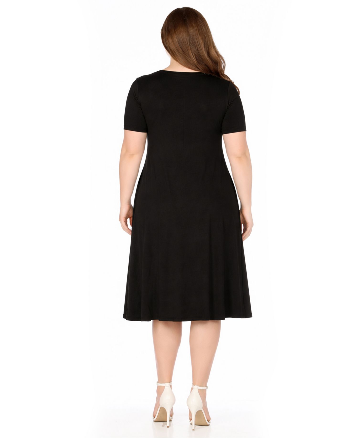 Plus Size Tee Swing Midi Dress