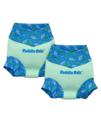 Paddle Pals Toddler Swim Diaper, 2 Pack, Reusable Neoprene for Swimming Lessons and Pool Use 24 Months - Blue