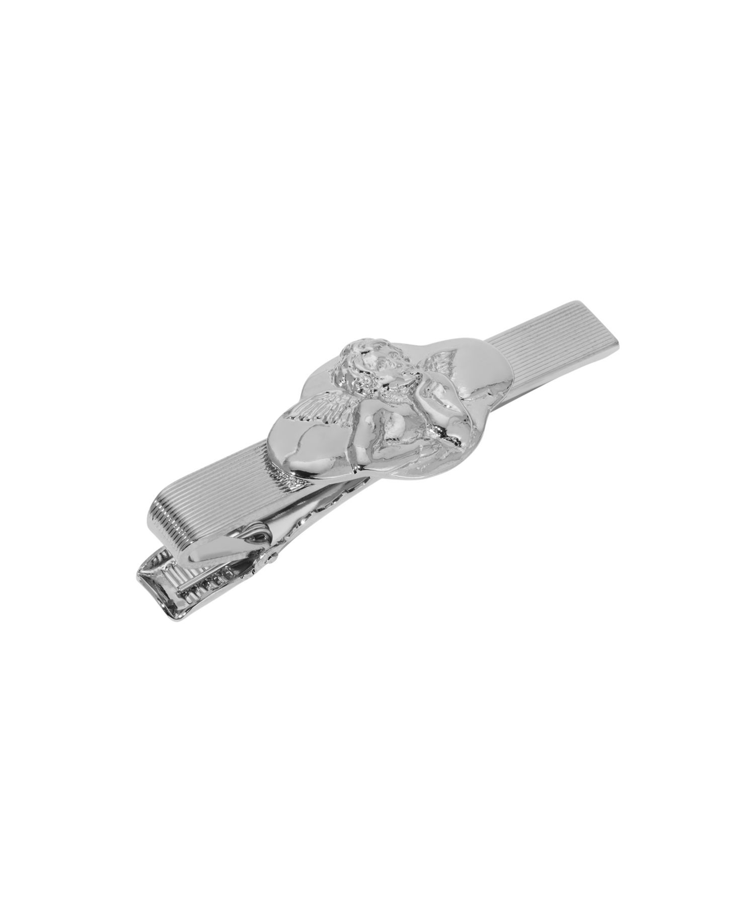Silver-Tone Angel Tie Bar Clip