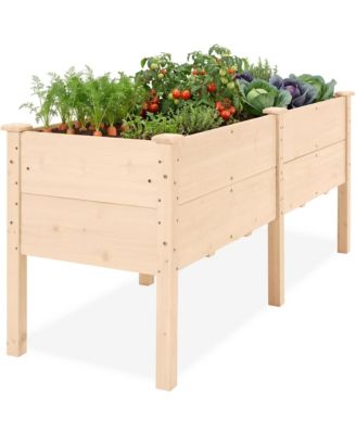 Raised Garden Bed, Extra Deep  Depth, Elevated Wood Planter Stand