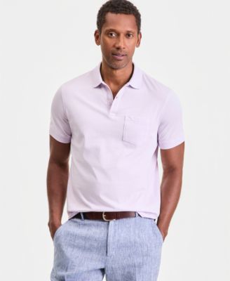 Men's Solid Jersey Polo with Pocket