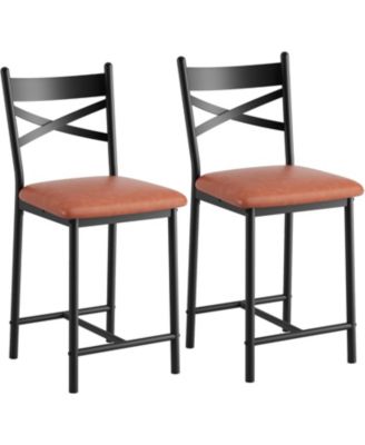 Dining Chair Bar Stools Set of 2 - Kitchen Barstools for Kitchen Dining Room