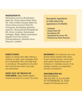 Firming Body Massage Oil | Collagen & Stem Cell Blend | Smooths Skin Texture | 16 Fl Oz