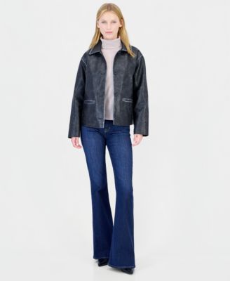 Women's Oversized Faux Leather Coat