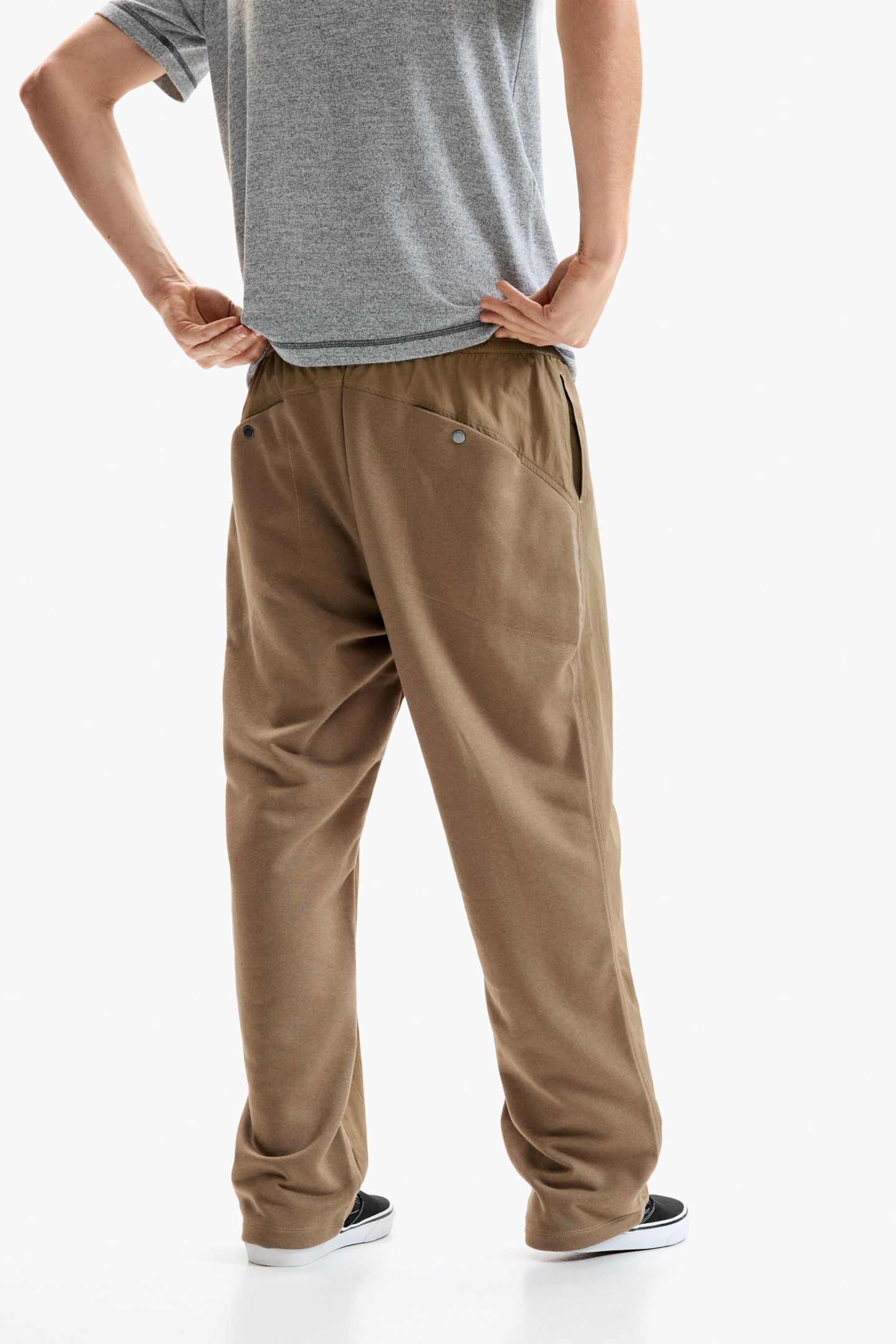 Мужские брюки Desigual Long mixed-fabric trousers, цвет: Хаки — фото 5
