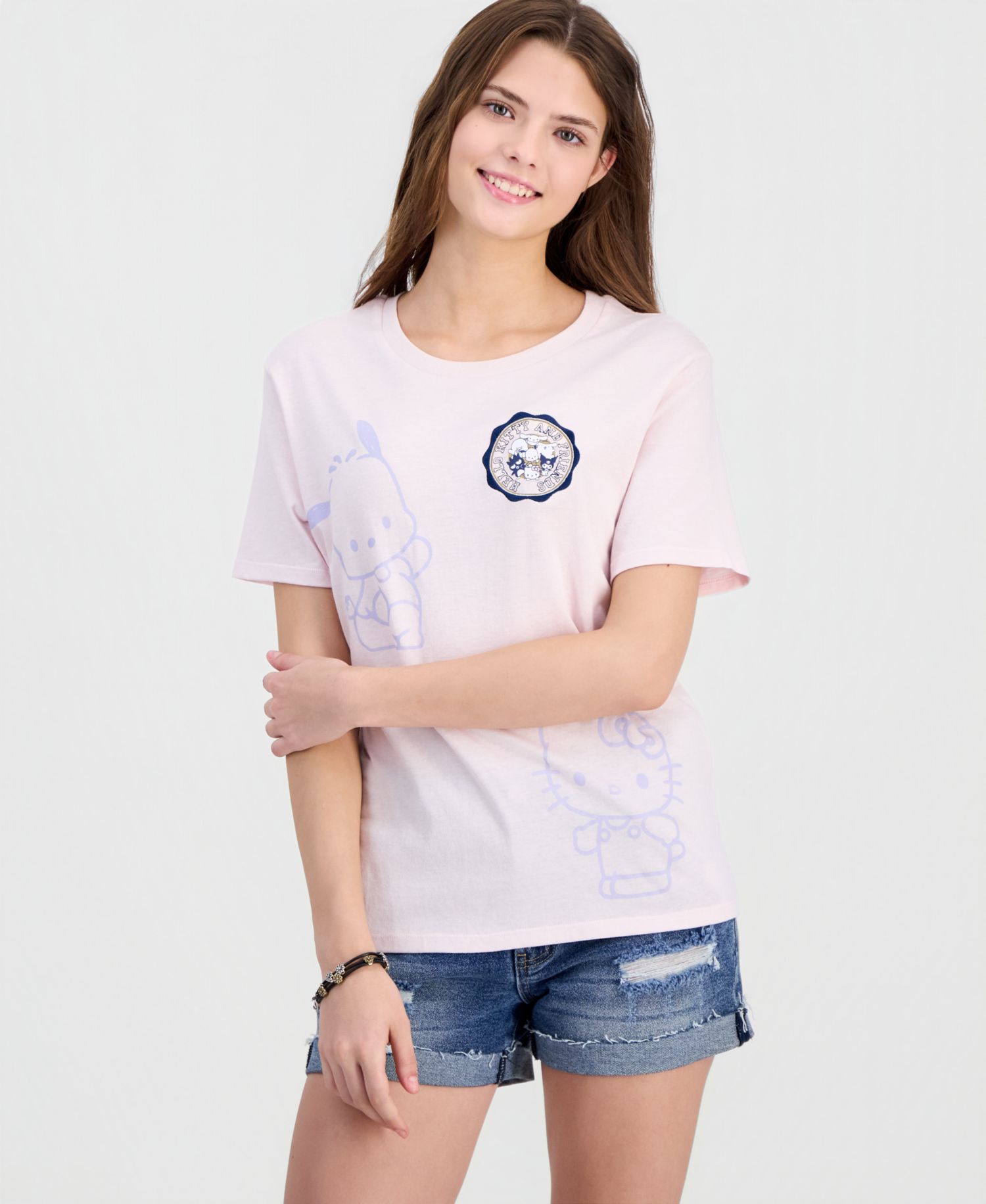 Juniors' Hello Kitty Pochacco Crewneck Tee