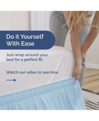 Ruffled Elastic Wrap Around Bedskirt 12 Inch Drop - Full