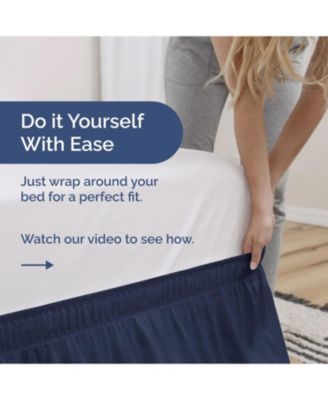 Ruffled Elastic Wrap Around Bedskirt 12 Inch Drop - Twin