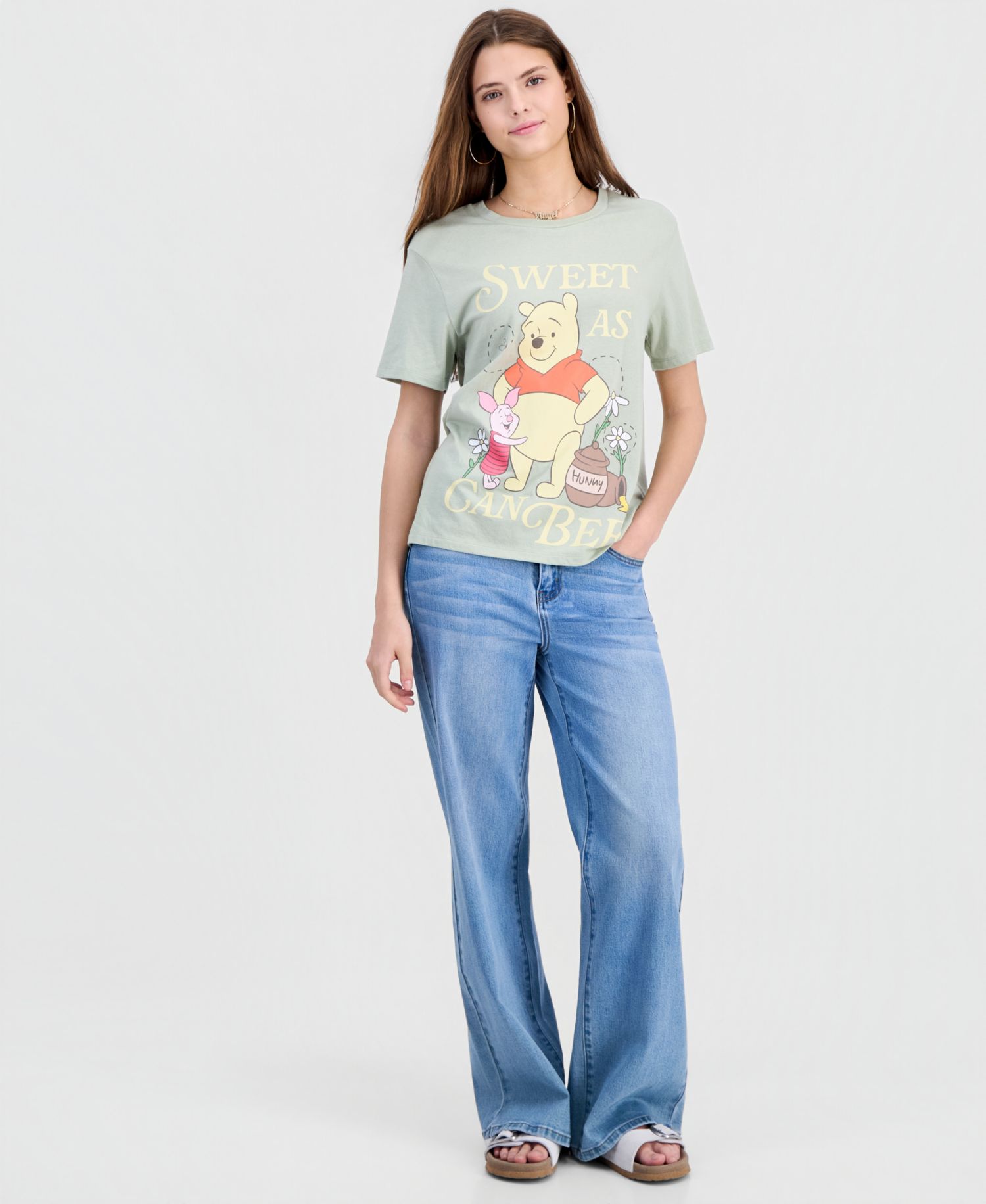 Juniors' Winnie The Pooh Crewneck Tee