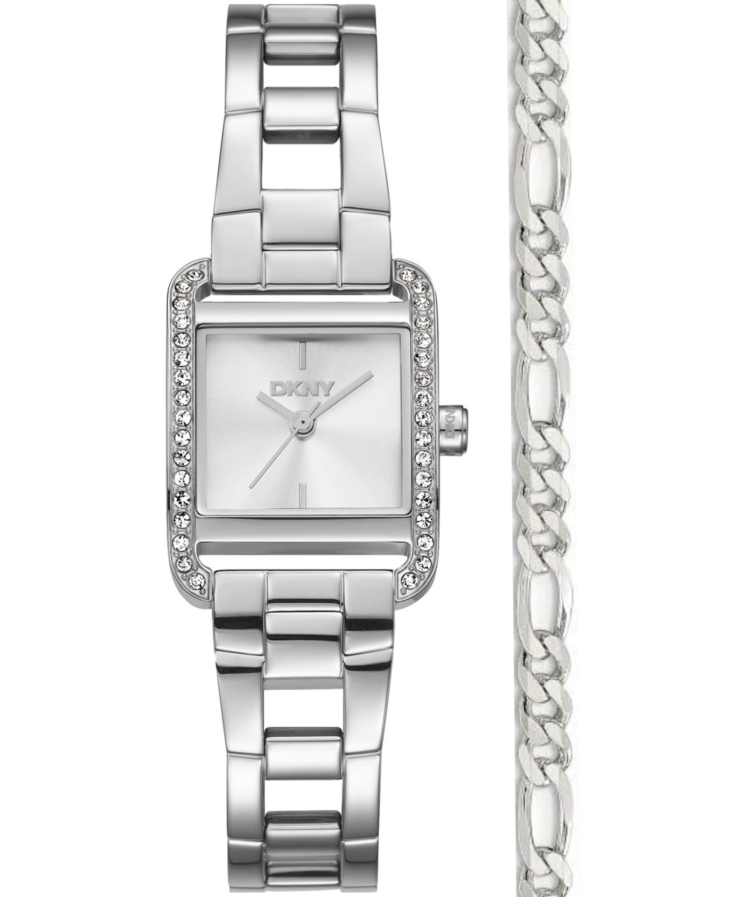 DKNY Women's Mini Quartz Stainless Steel Bracelet Watch 23mm and Gift Set — фото 1