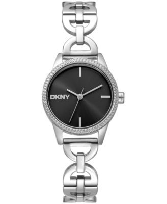 Dkny Womens Open Link Quartz Stainless Steel Bracelet Watch 26mm - Black 113$