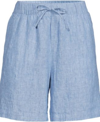 Women's Linen High Rise Pull On 7" Shorts