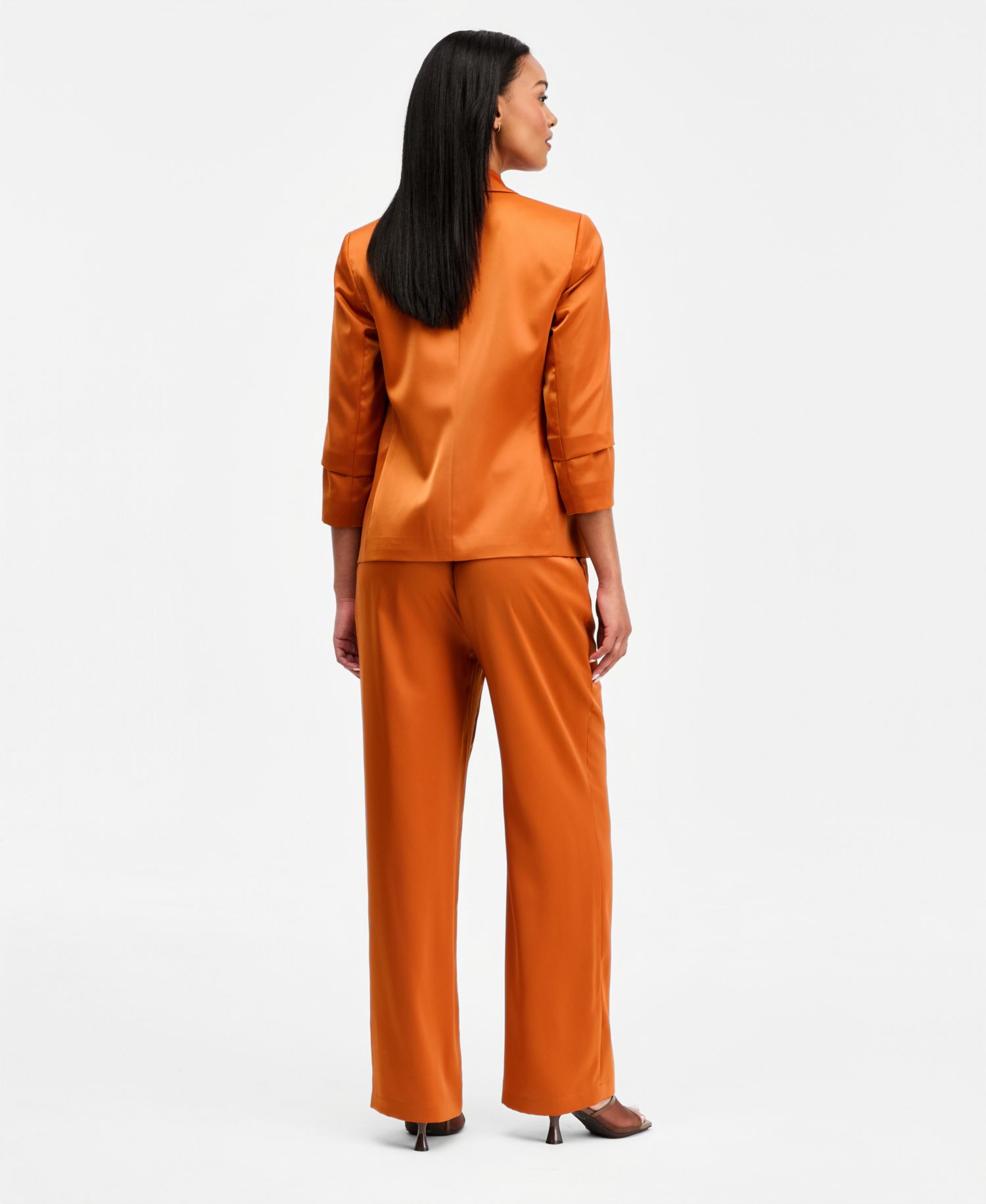 Women's Satin Jacket, Scoop-Neck Cami & Pull-On Pants