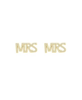 Untamed Petals Mrs Crystal Studs - Gold