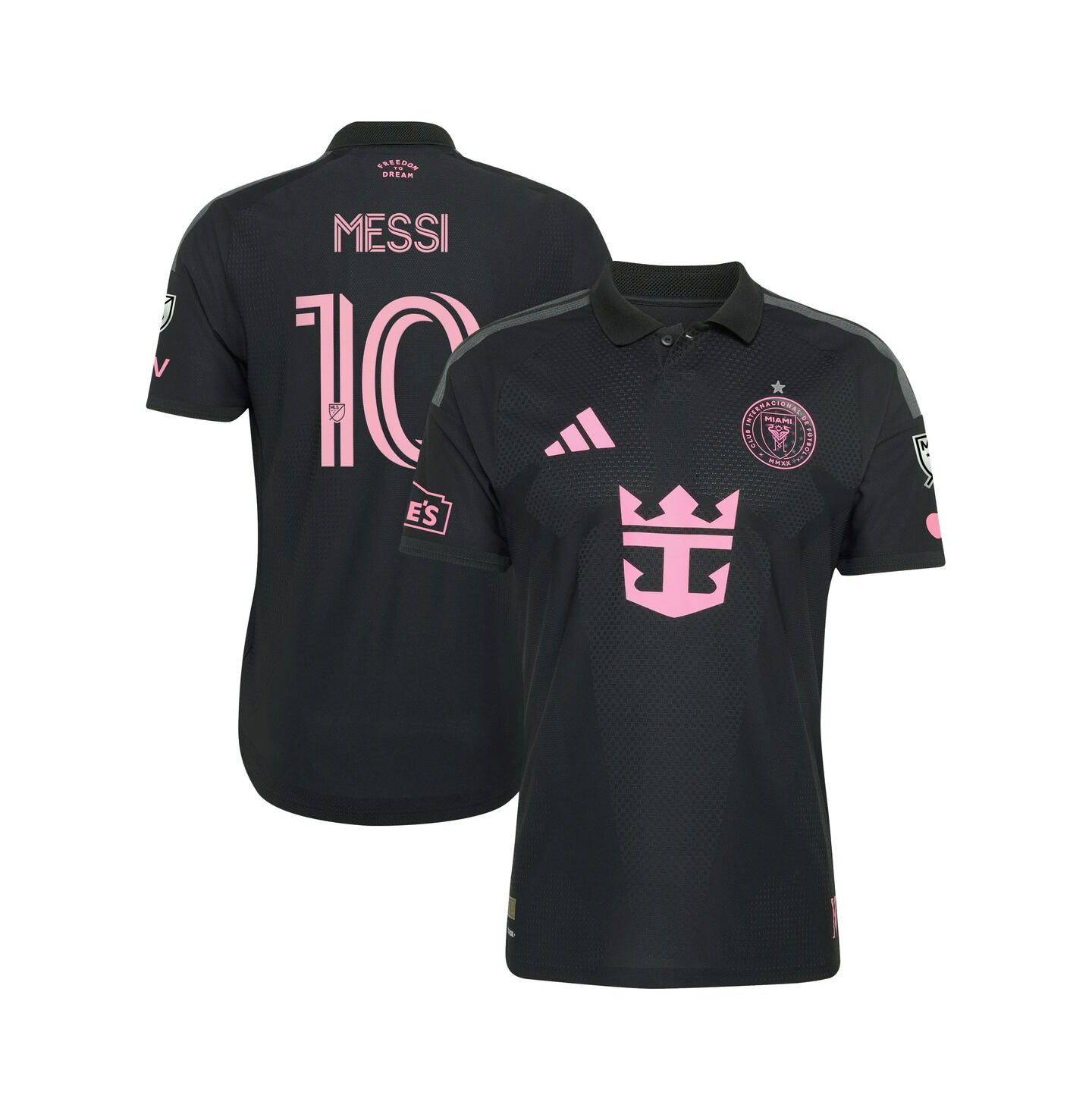 Мужское джерси adidas Men's Lionel Messi Black Inter Miami CF 2026 Presagio On-Field Authentic Patch Jersey — фото 1