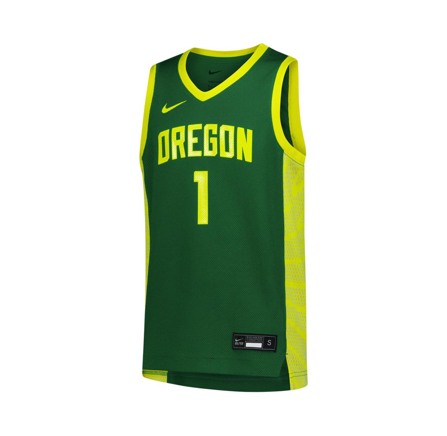 Big Boys and Girls 1 Green Oregon Ducks Replica Basketball Jersey
