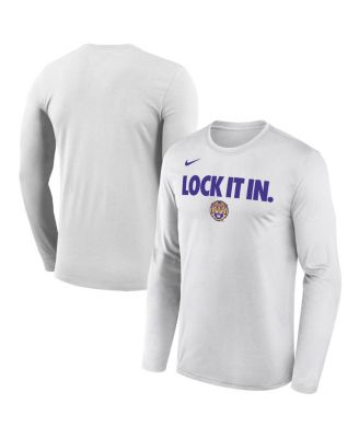 Men's White LSU Tigers 2026 On-Court Bench Long Sleeve T-Shirt