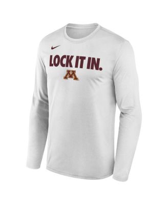 Men's White Minnesota Golden Gophers 2026 On-Court Bench Long Sleeve T-Shirt
